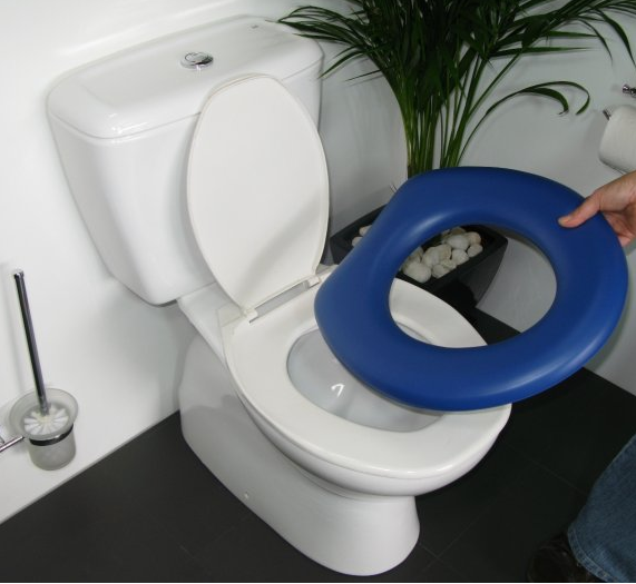 Toilet Pillow Oval Blue